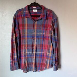 Columbia Men’s Plaid Flannel Button Down Long Sleeve Shirt Regular Fit XL